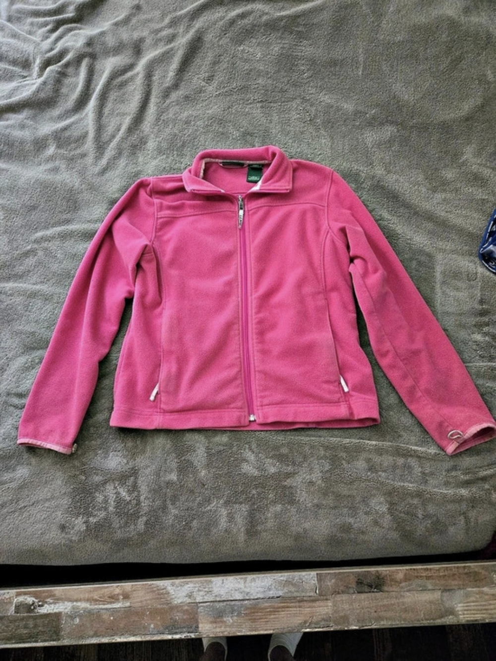 L.L.Bean Full Zip Fleece Jacket Pink Small